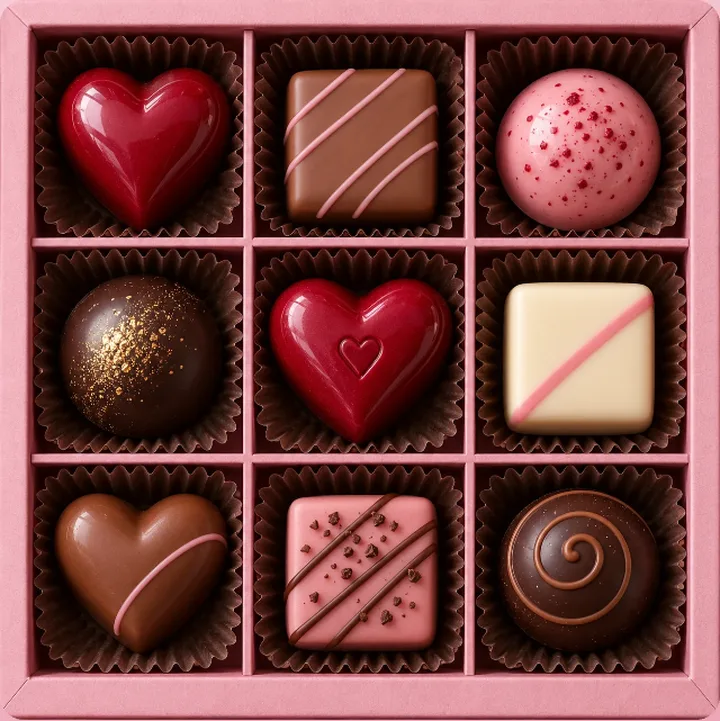 Jeu de la Saint-Valentin jenvoie : une boîte de chocolats à ouvrir